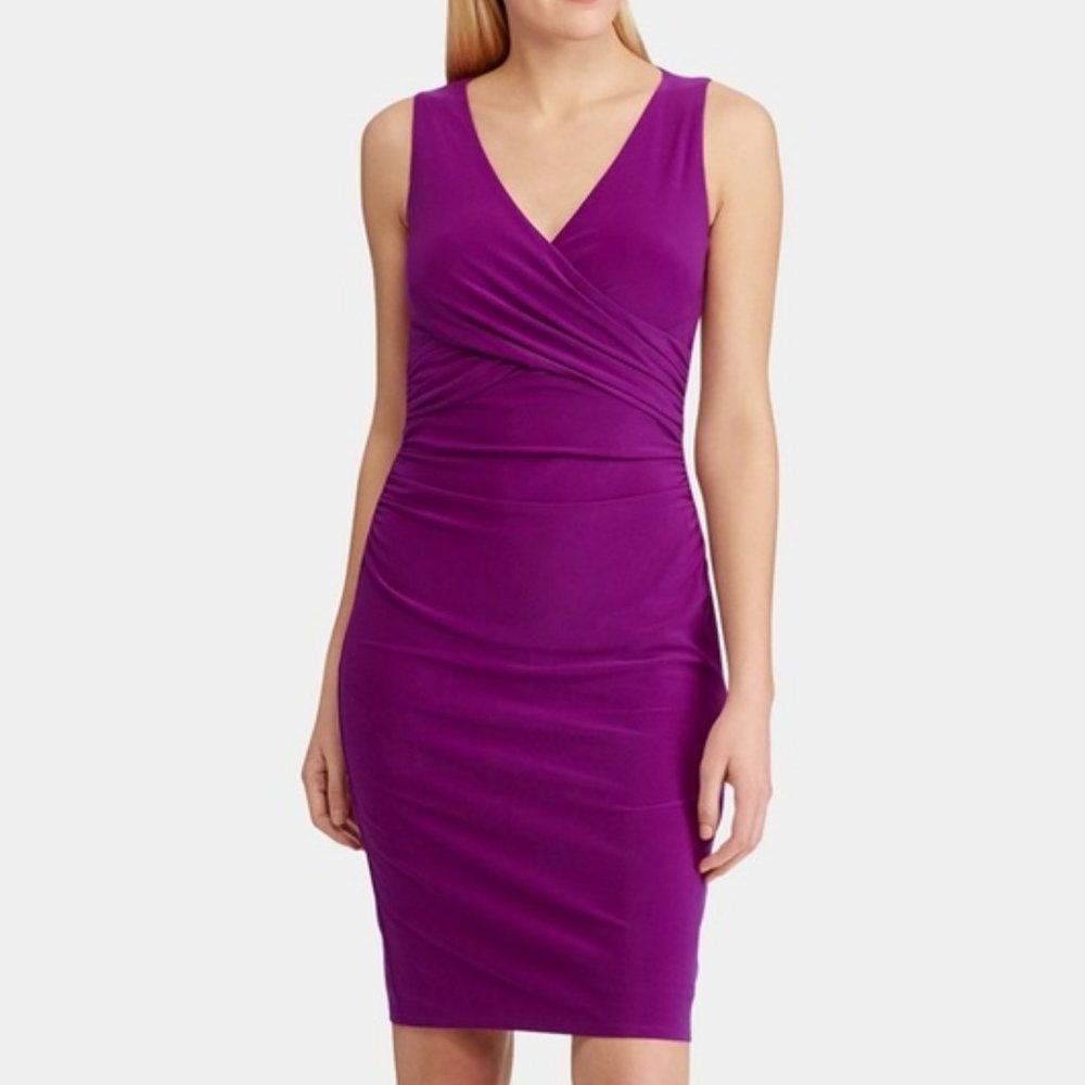 COPY - Matte Jersey Sheath Dress Purple